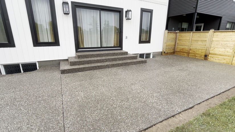 A - Exposed Aggregate Patio w/ Steps